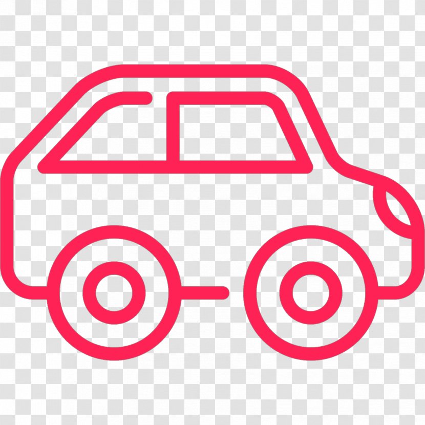 Car Cartoon - Land Rover - Pink Range Transparent PNG