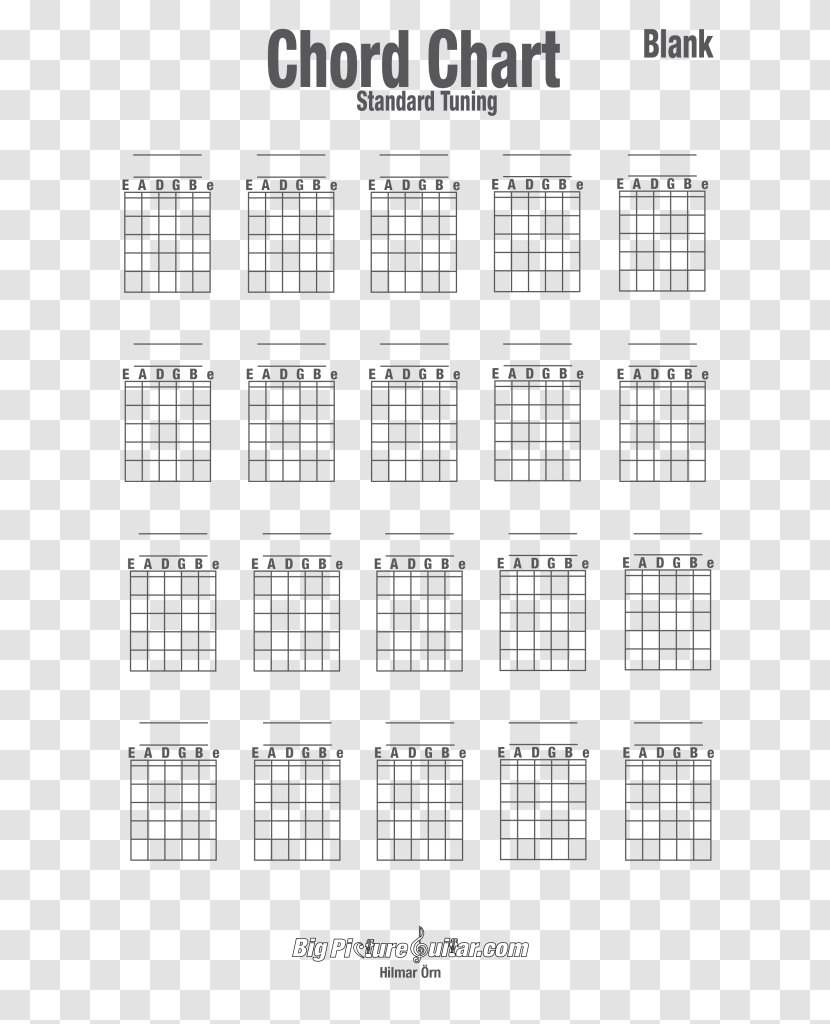Guitar Chord Chart Diagram - Brand - Printing Transparent PNG