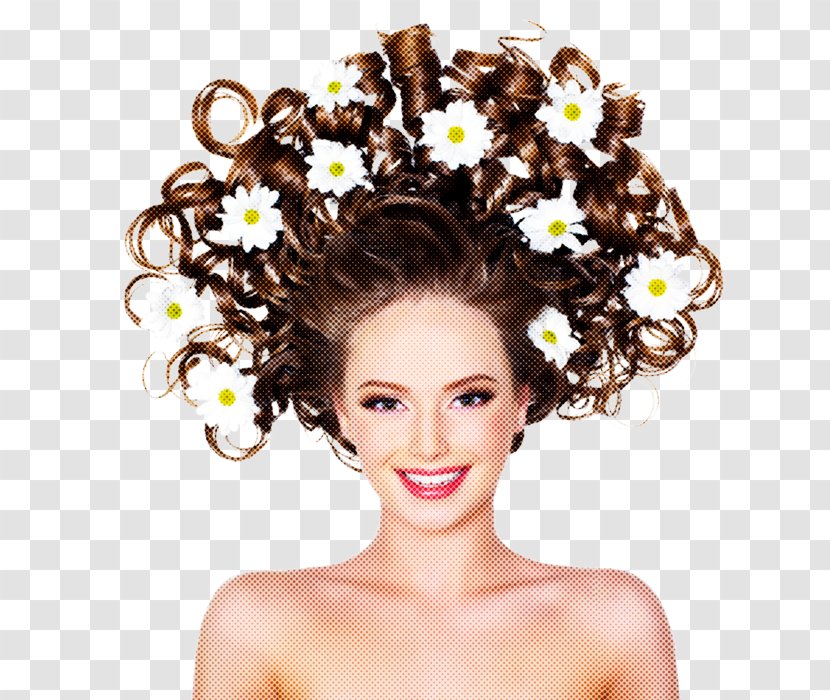 Hair Face Beauty Hairstyle Head - Flower Forehead Transparent PNG