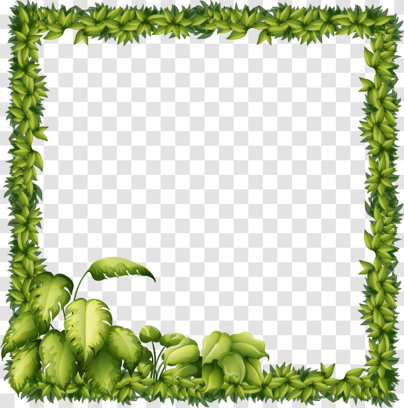 Stock Photography Picture Frame Illustration - Leaf - Vector Hand-painted Leaves Border Transparent PNG