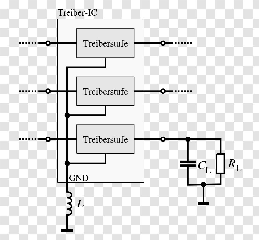 Ground Bounce Electronics Electric Potential Difference Electronic Circuit - Diagram - Creative Transparent PNG