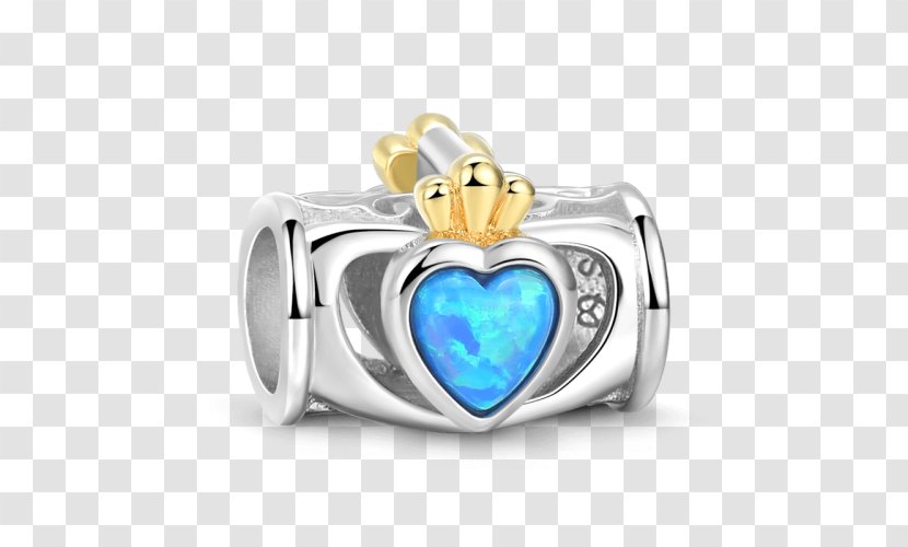 Charm Bracelet Opal Jewellery Silver Gold - Ring - Claddagh Transparent PNG
