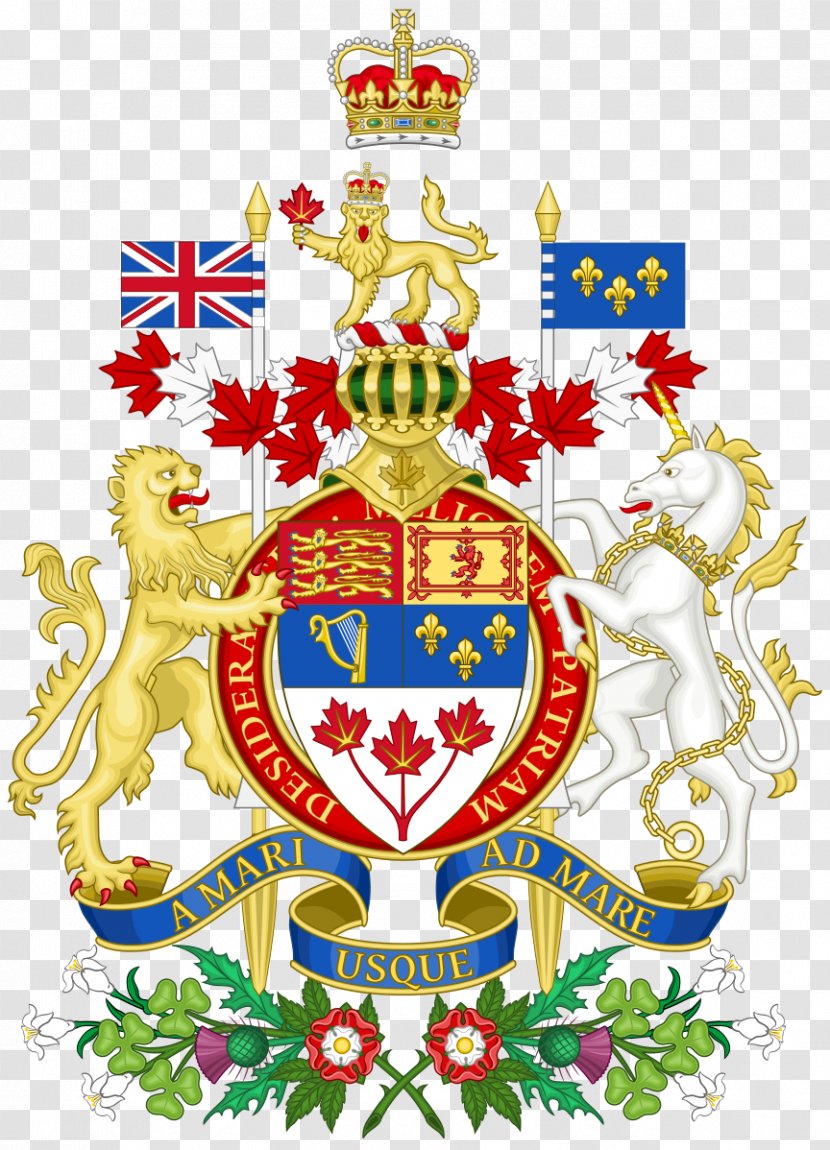 Arms Of Canada Royal Coat The United Kingdom Crest - Motto Transparent PNG