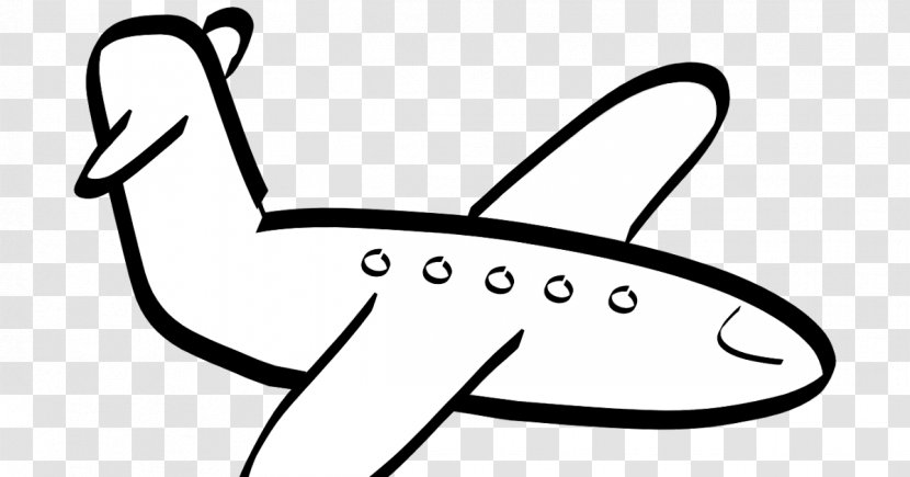 Airplane Aircraft Black And White Clip Art - Frame Transparent PNG