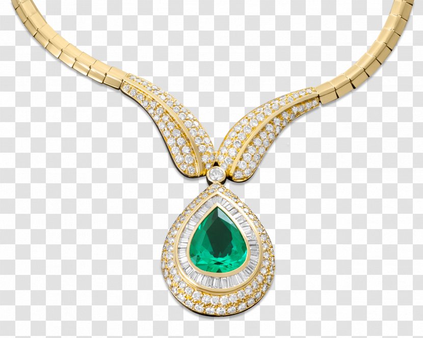 Emerald Necklace Jewellery Charms & Pendants Gold - Carat - Colombian Earrings Transparent PNG