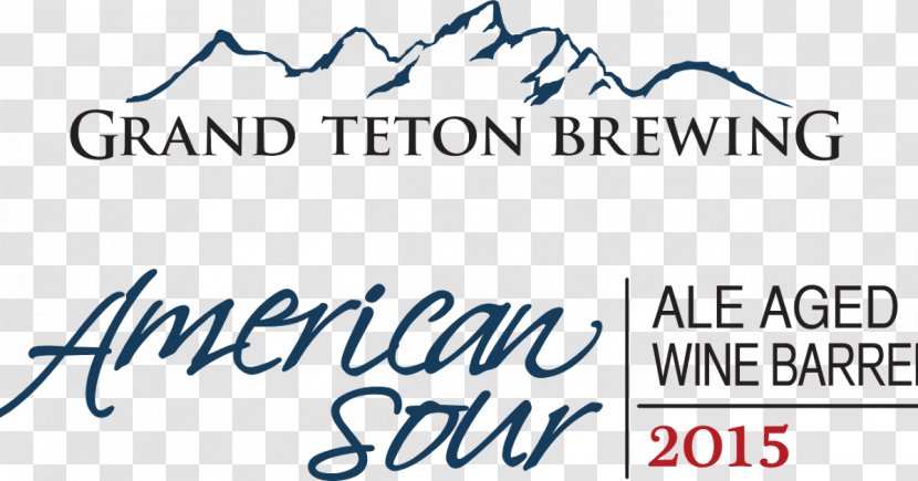 Logo Brand Grand Teton Brewing Company Handwriting Font - White - Blue Transparent PNG