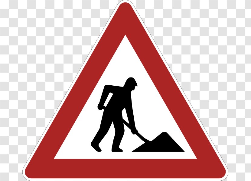 Men At Work Roadworks Sign - Signage - Tag Vector Transparent PNG