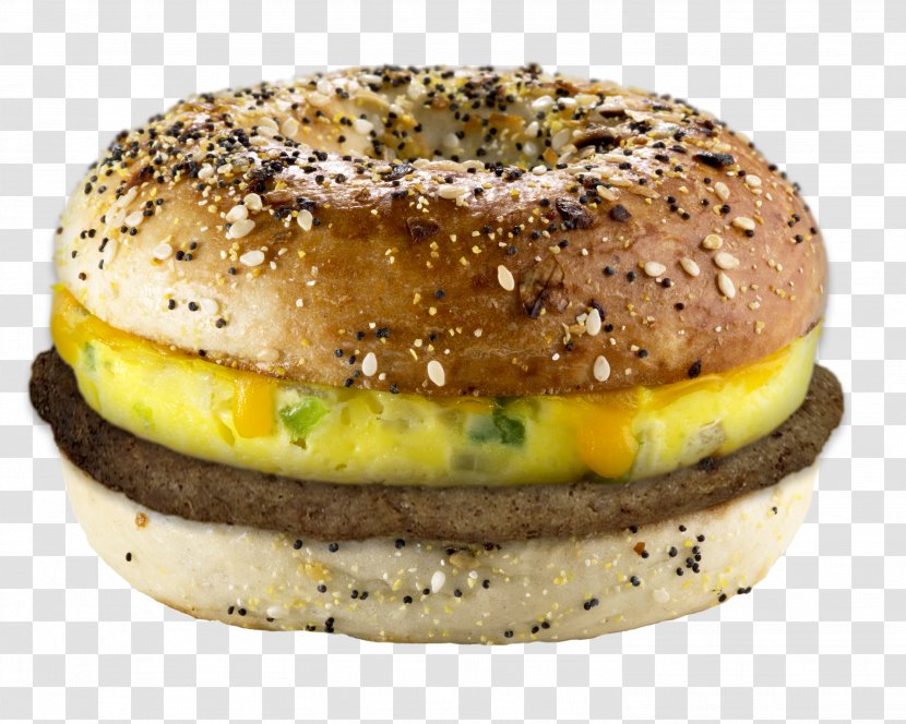 Breakfast Sandwich Bagel Hamburger Omelette Cheeseburger - Vegetarian Food Transparent PNG