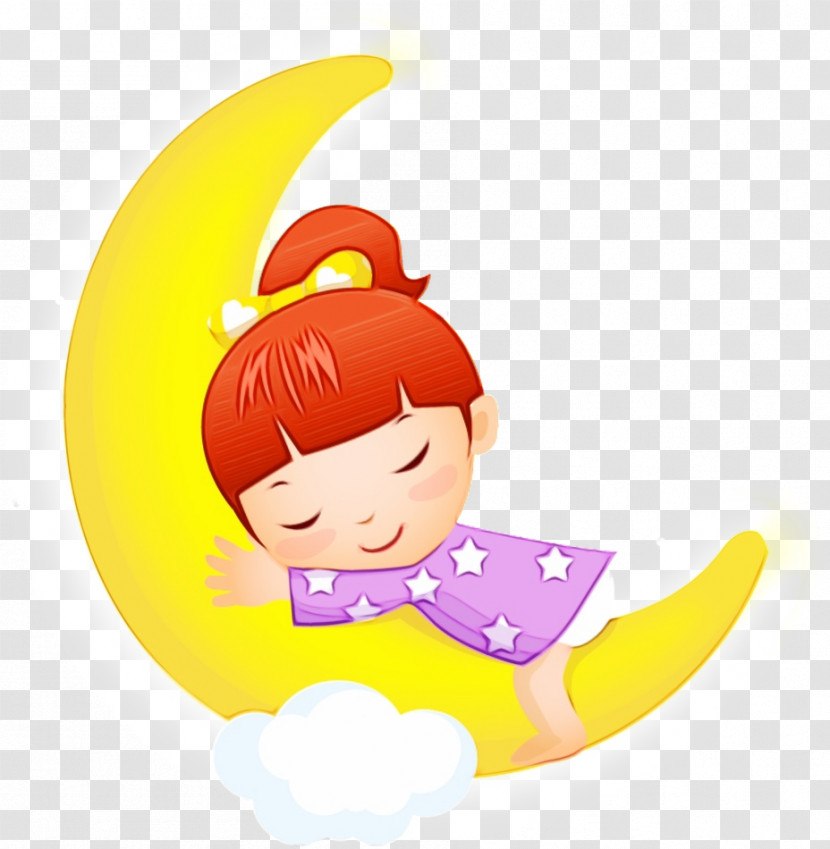 Cartoon Character Yellow Infant Fruit Transparent PNG