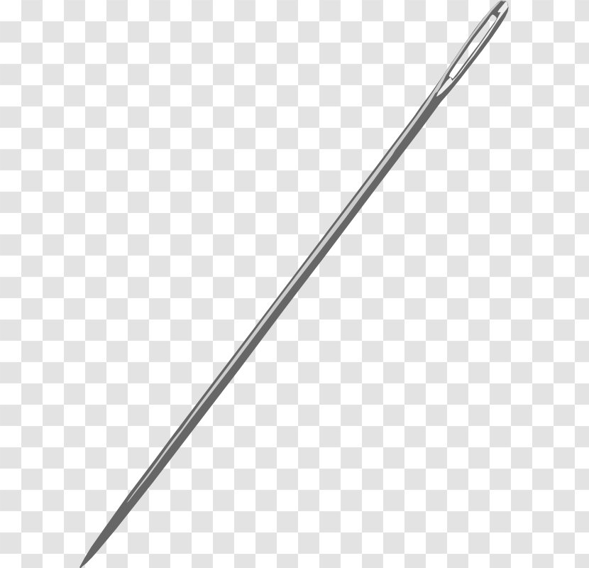 Fishing Rod - Black And White - Sewing Needle Transparent PNG