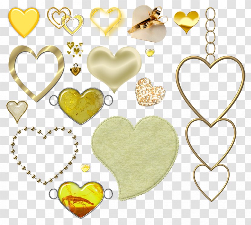 Heart Clip Art - Yellow Transparent PNG