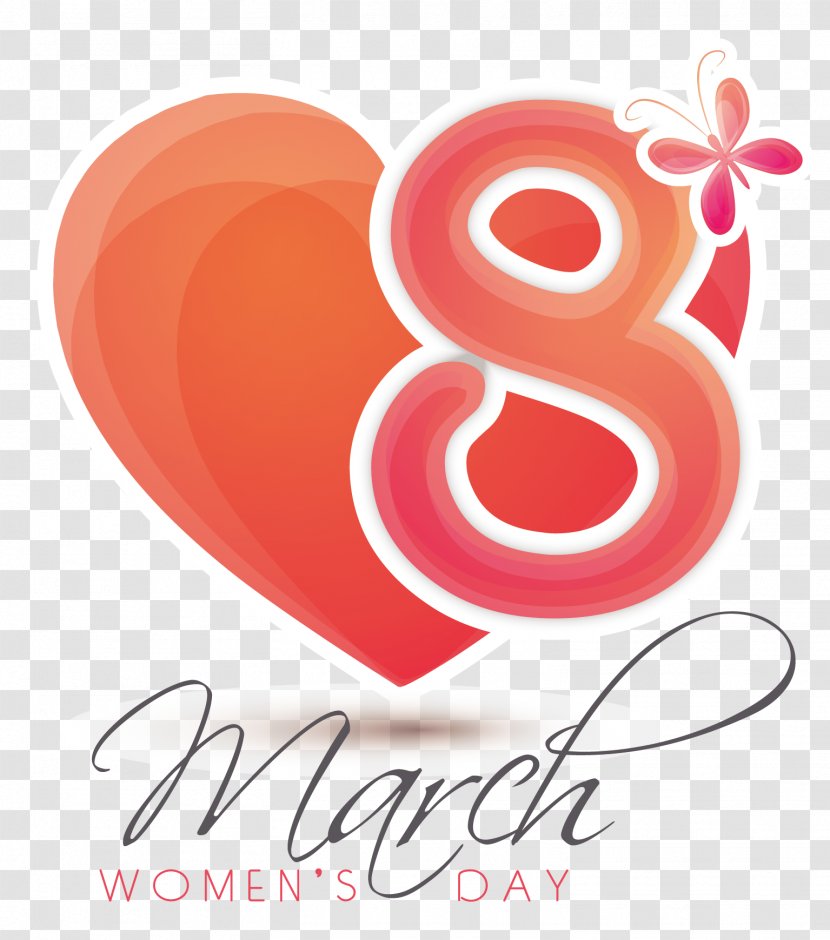 International Womens Day March 8 Woman Holiday Illustration - Flower - Heart-shaped Girls Section Material Vector Transparent PNG