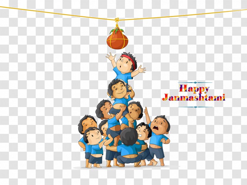 Krishna Janmashtami Happiness Shri Janmabhoomi Dahi Handi - Recreation Transparent PNG