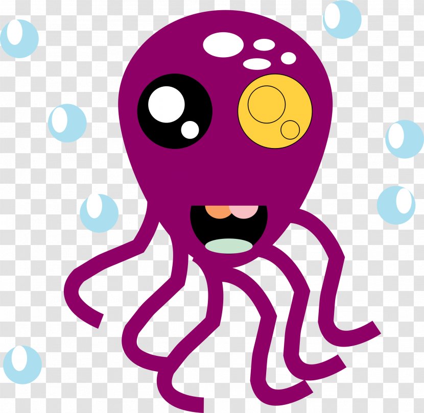 Squid Octopus Smile - Flower Transparent PNG