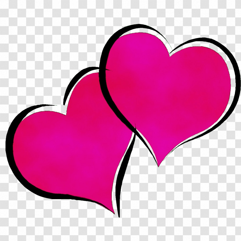 Heart Pink Love Magenta Heart Transparent PNG