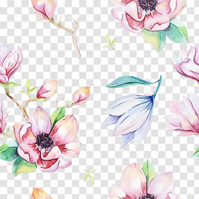 Watercolor Painting Magnolia Drawing Flower - Pedicel Transparent PNG