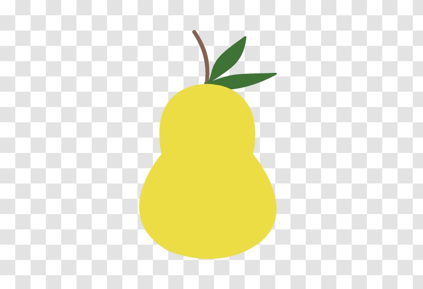 Pear Cartoon Painting - Yellow Pattern Transparent PNG