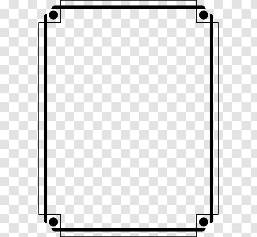 Borders And Frames Black White Clip Art - Rectangle Transparent PNG