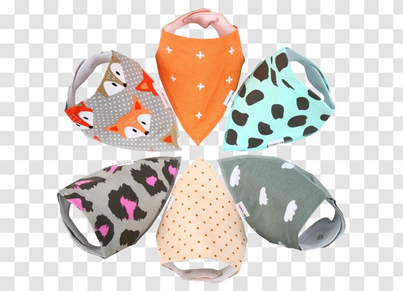 Polka Dot Shoe Bib Infant Drooling - Eructation - Kerchief Transparent PNG