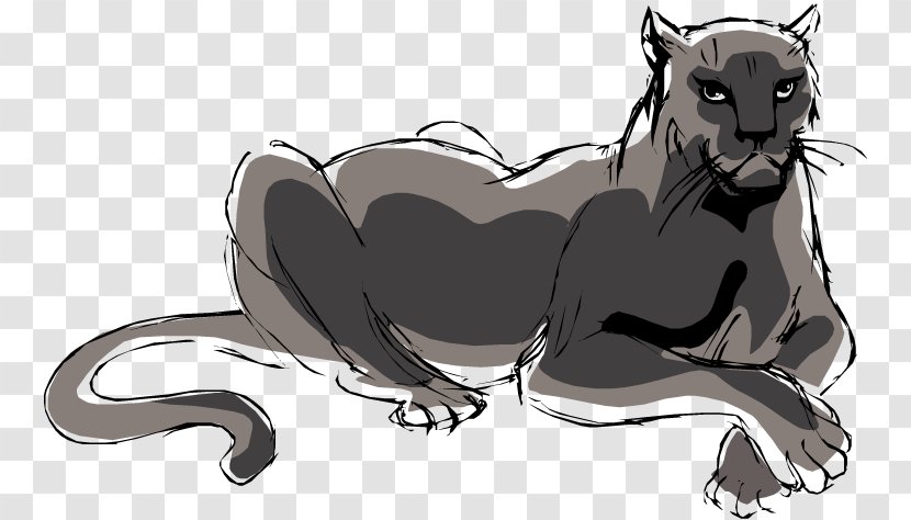Black Panther Cougar Cartoon Clip Art - Fauna - Cliparts Transparent PNG