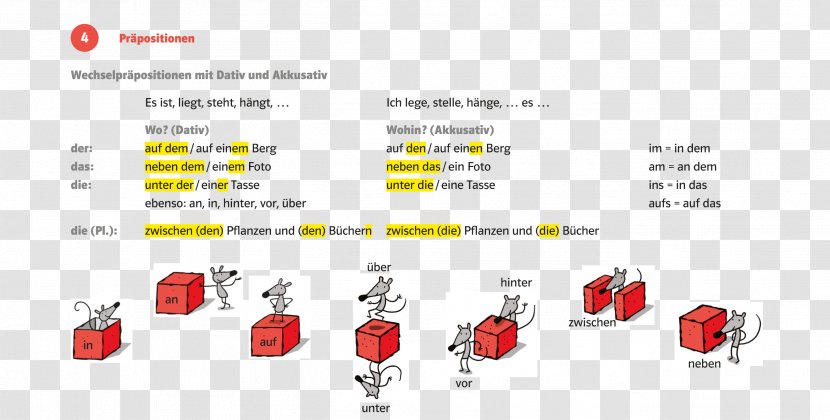 Preposition Practice Accusative Case German As A Foreign Language Grammar - Pronoun - Material Transparent PNG