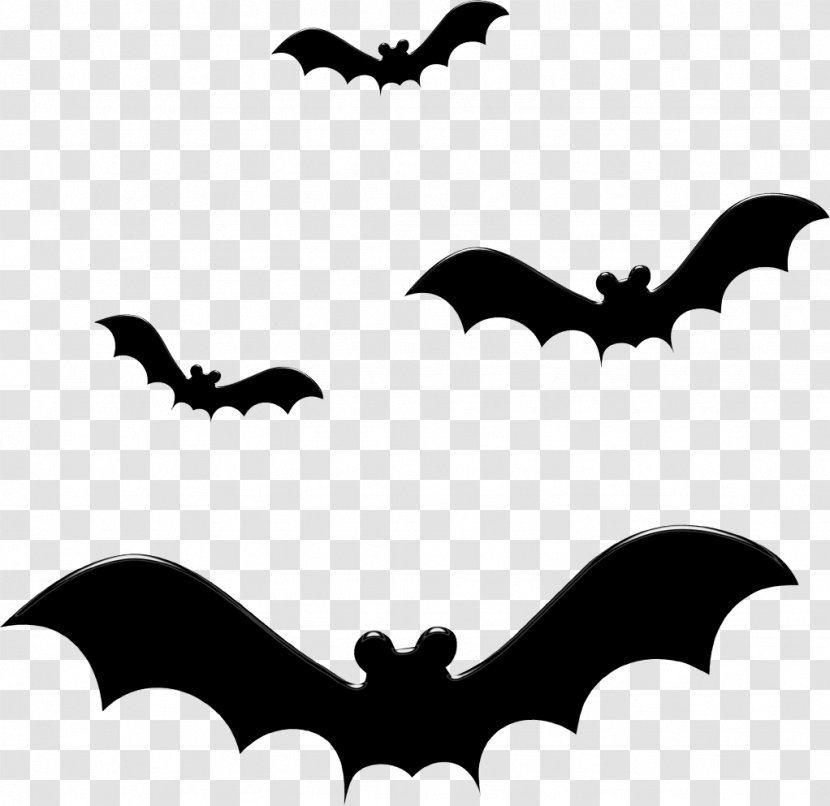 Bat Halloween Silhouette Clip Art - Monochrome Photography Transparent PNG