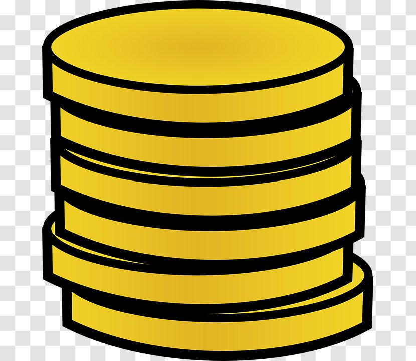 Coin Clip Art - One Pound - Pile Of Gold Coins Transparent PNG