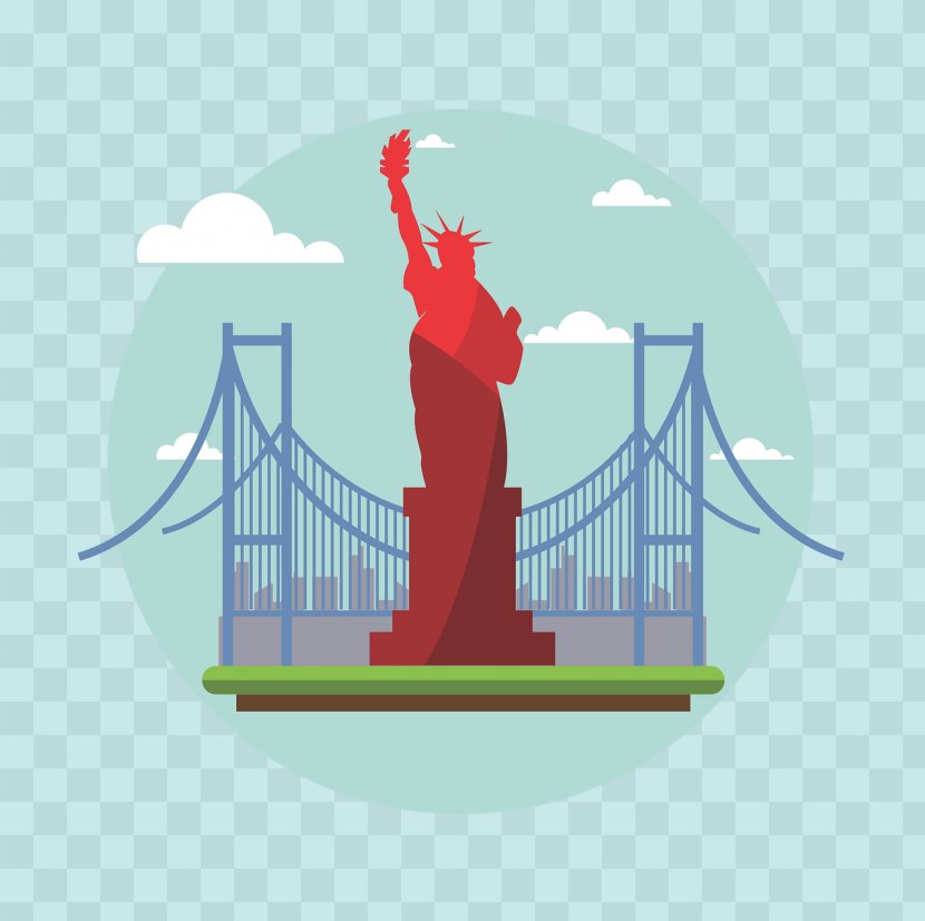 Statue Of Liberty Manhattan Travel Tourism - Landmarks Transparent PNG
