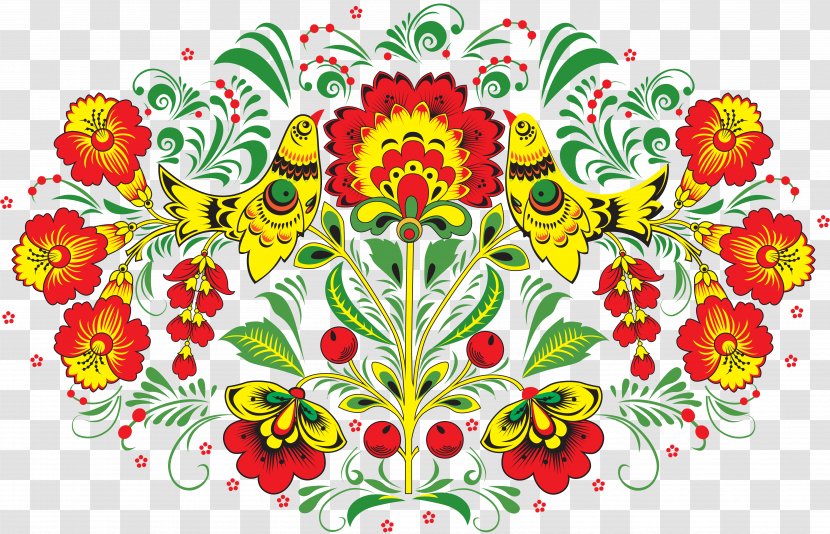 Floral Design Russia Khokhloma Ornament Art - Floristry Transparent PNG