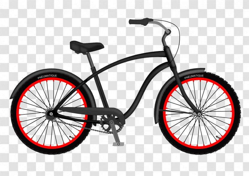 Cruiser Bicycle Clip Art - Mode Of Transport - Bycicle Transparent PNG