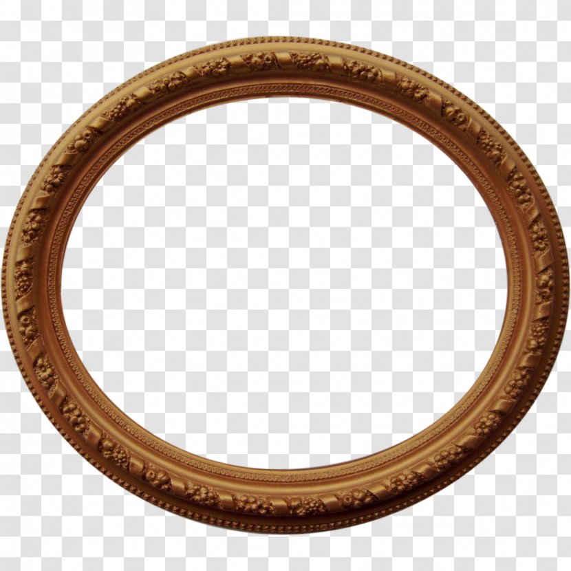 Picture Frames Oval Mirror - Copper Transparent PNG