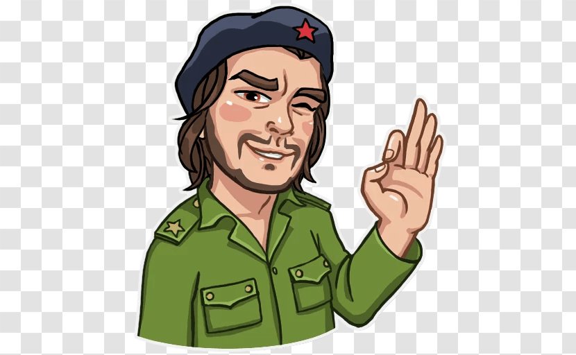 Sticker Emoji Che Guevara Krish Military - Soldier Transparent PNG
