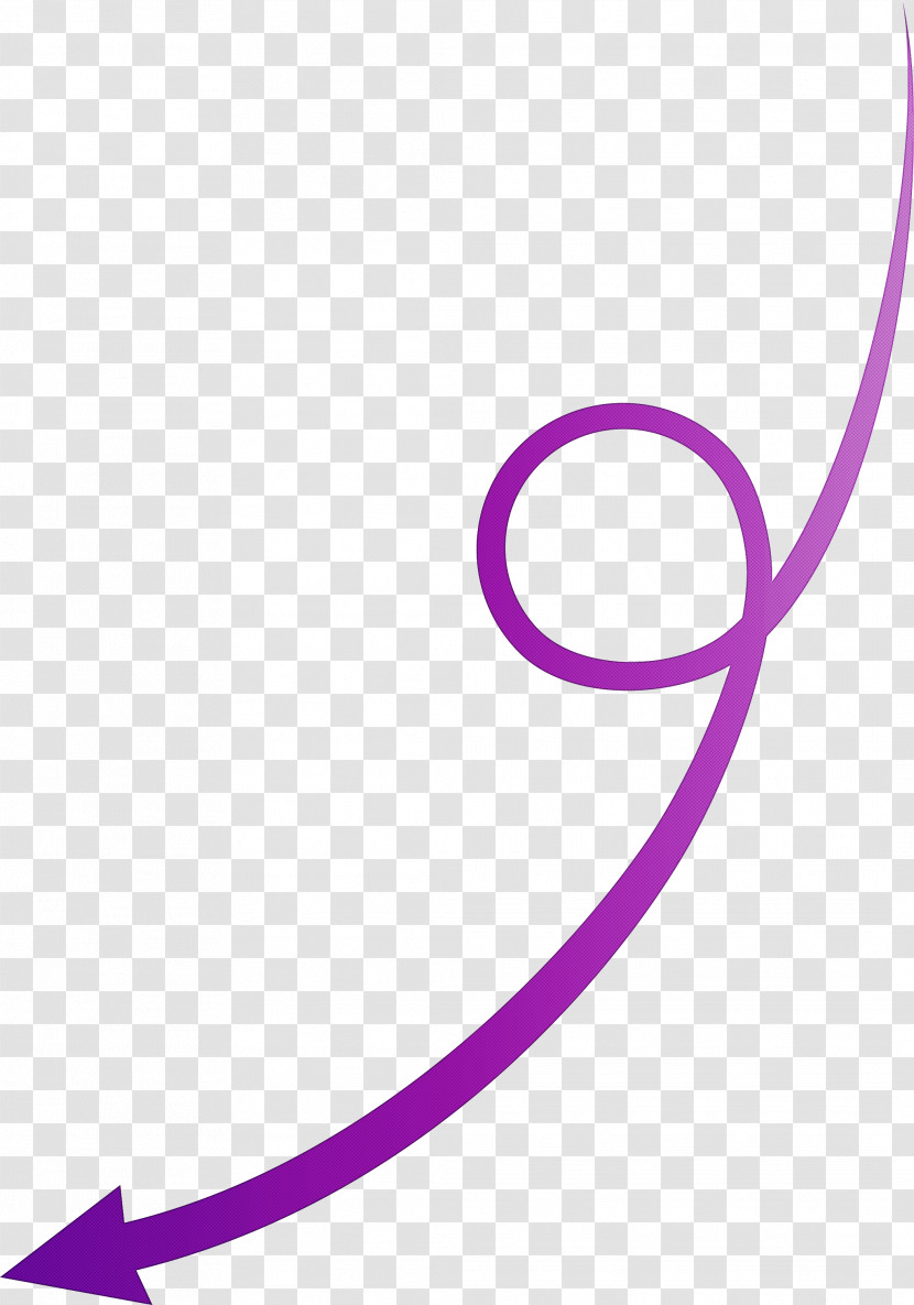 Curved Arrow Transparent PNG