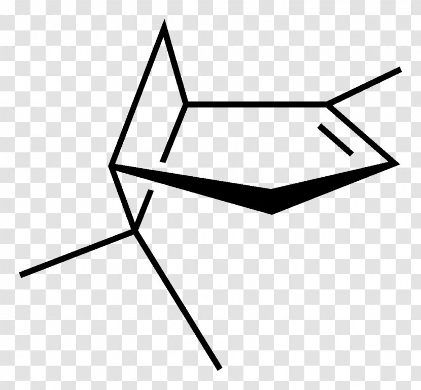 Alpha-Pinene Black And White Terpineol - Gestis Substance Database - Skeletal Diagram Transparent PNG