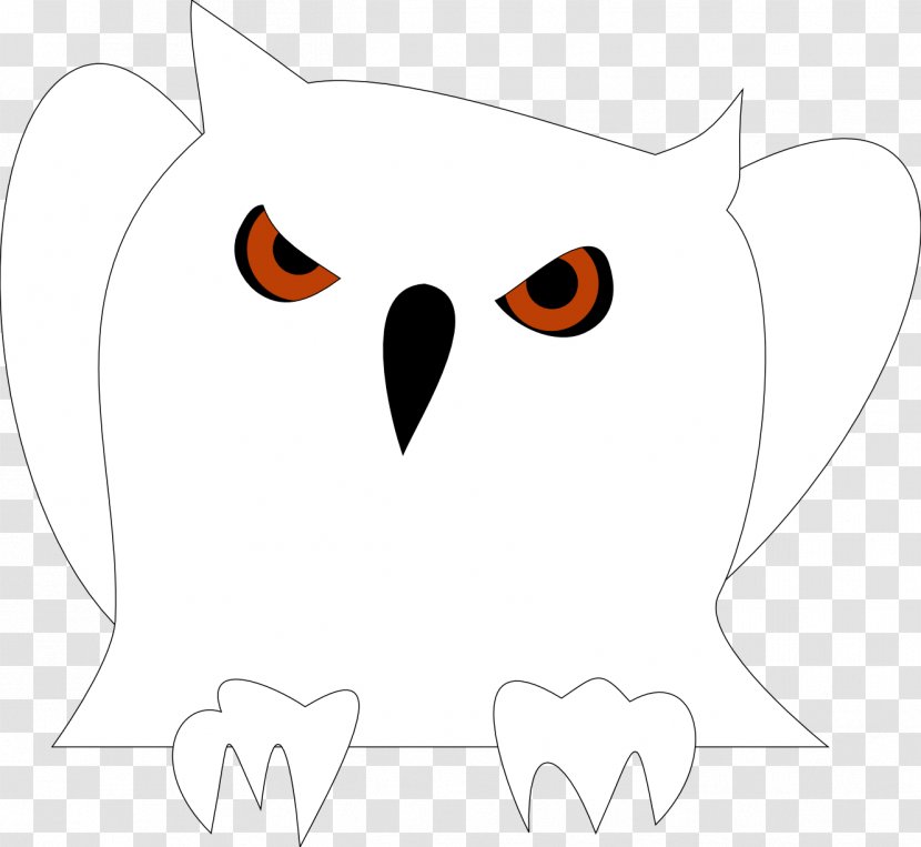 Owl Line Art Cartoon Clip - Watercolor - Disappointed Cliparts Transparent PNG
