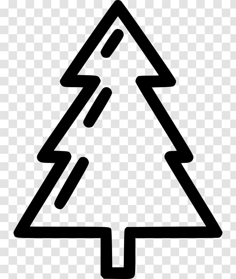 Christmas Tree Day Santa Claus Fir - Sign - Outline Transparent PNG