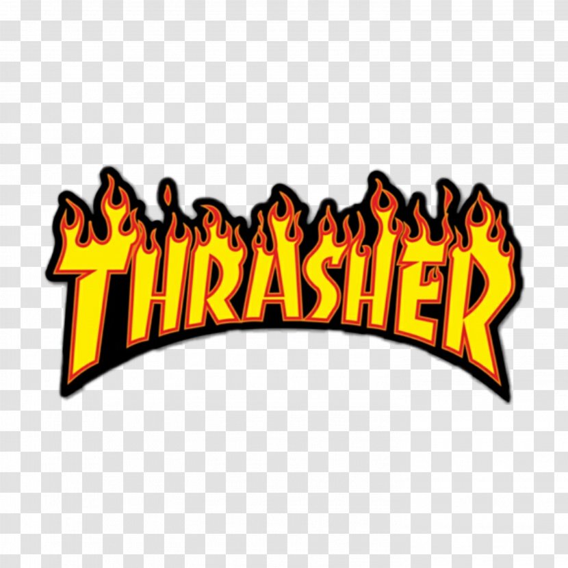 Thrasher Logo Sticker Brand Sign - Text - Thresher Shark Plush Transparent PNG