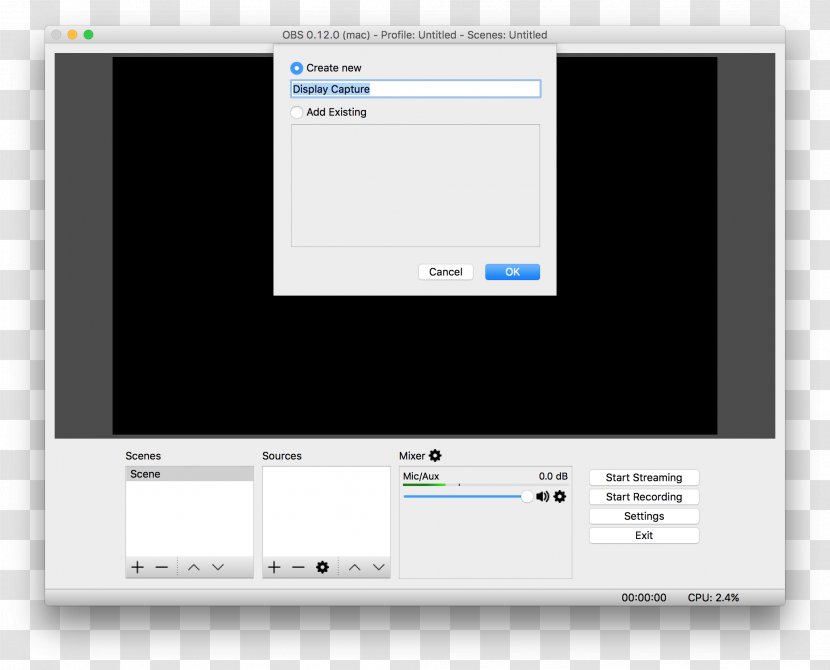 Computer Program Open Broadcaster Software MacOS Webcam - Display Device Transparent PNG