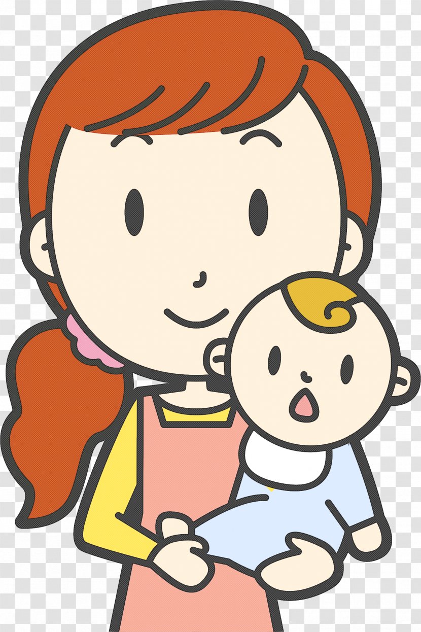 Cartoon Cheek Clip Art Facial Expression Child - Male Nose Transparent PNG