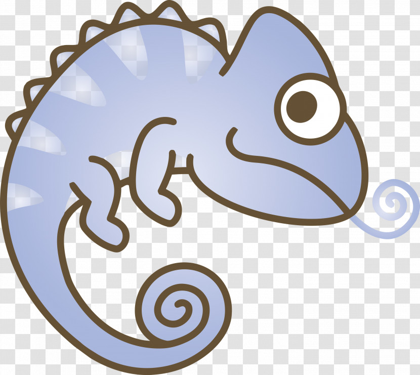 Cartoon Sticker Chameleon Ornament Seahorse Transparent PNG