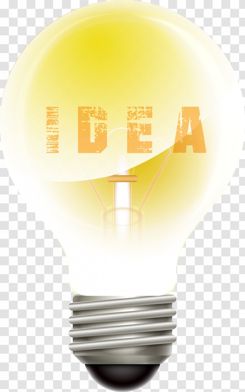 Incandescent Light Bulb Euclidean Vector - Lighting - Golden Material Ider Transparent PNG