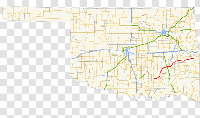 Oklahoma State Highway 22 56 23 34 47 - Tree - Road Map Transparent PNG