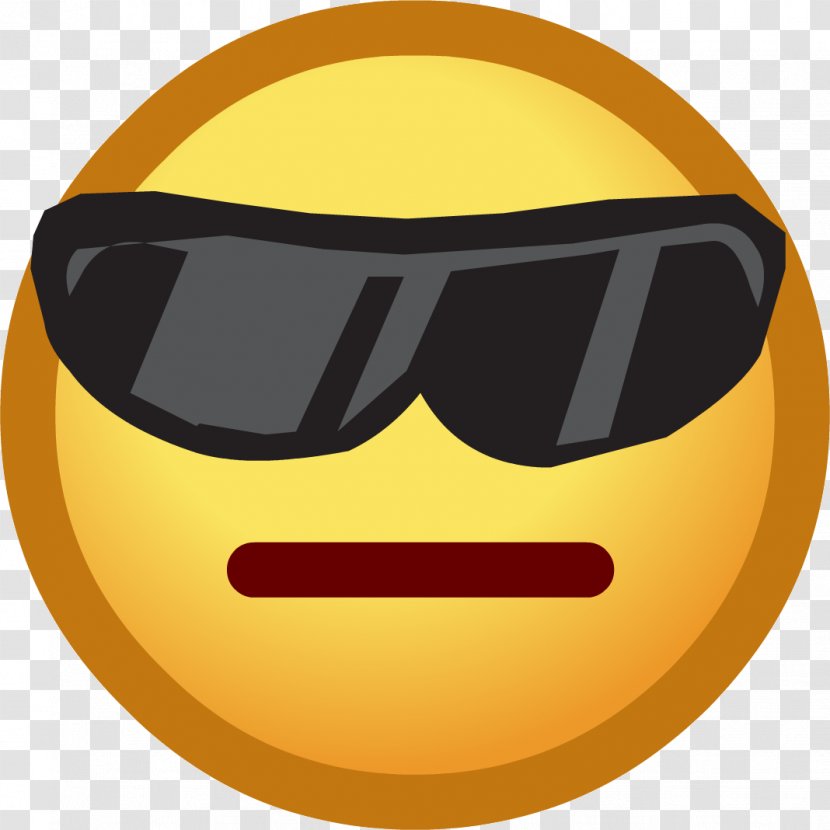 Club Penguin Emoticon Smiley Emoji - Online Chat - Sunglasses Transparent PNG