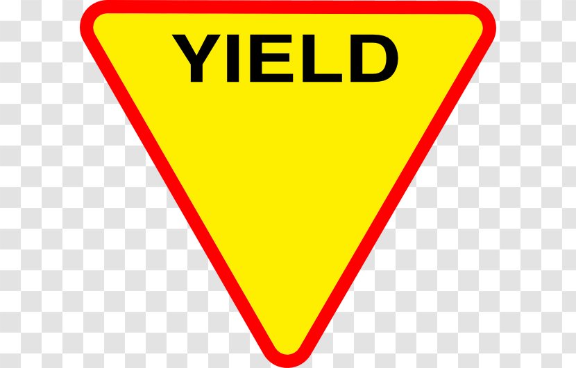 Yield Sign Traffic Clip Art - Text - Spirit Transparent PNG