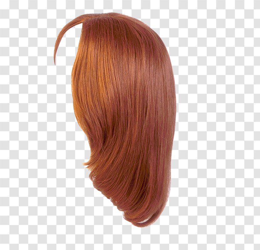 Wig Hair Coloring Bangs Step Cutting Layered - Human Color - Peluca Transparent PNG