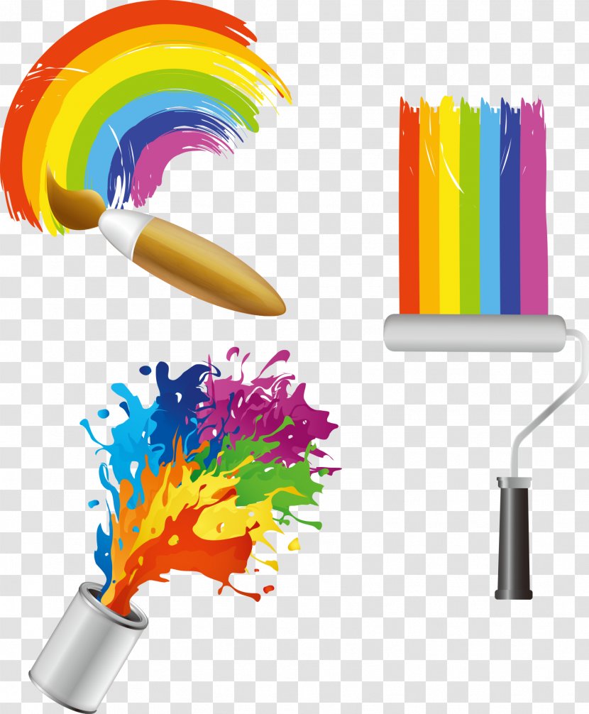Paint Color Bucket Clip Art - Vector Brush Transparent PNG