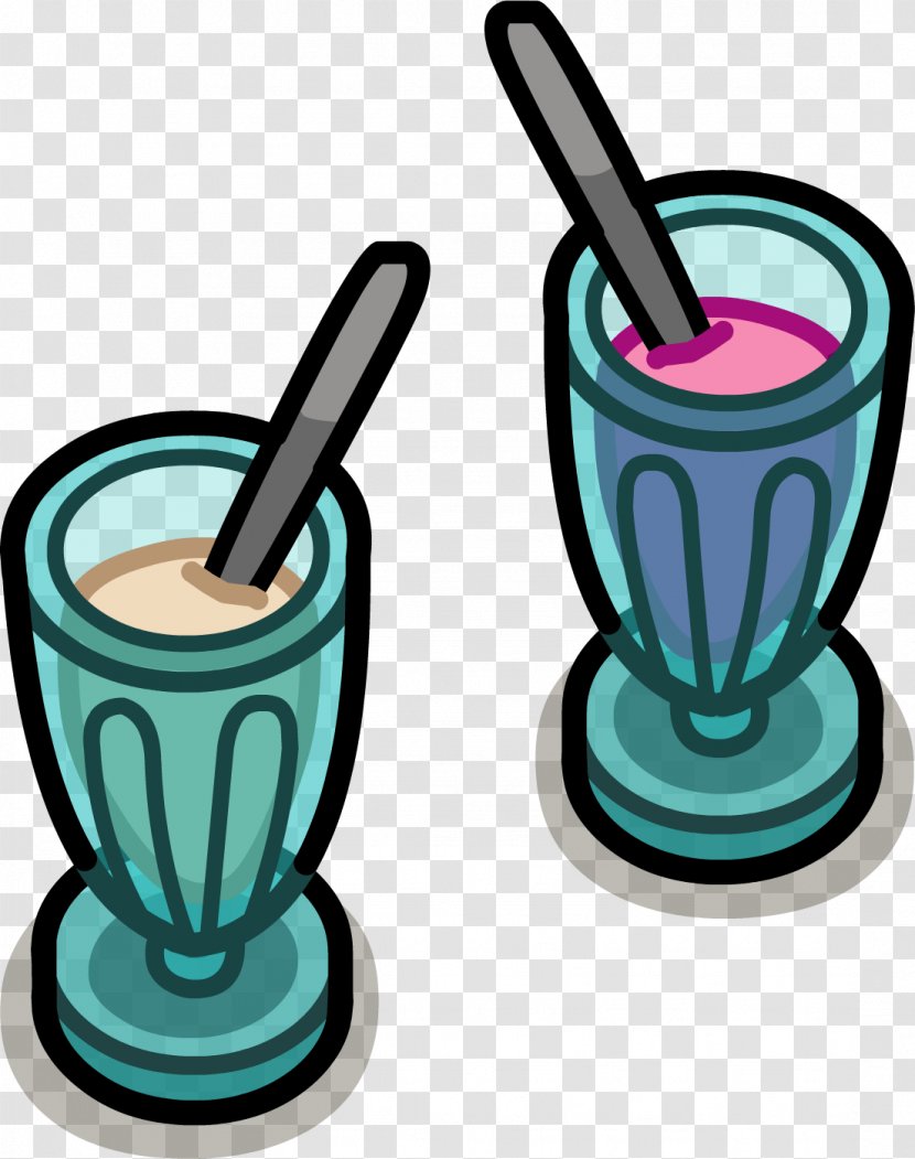 Club Penguin Ice Cream Milkshake Juice - Tableware Transparent PNG