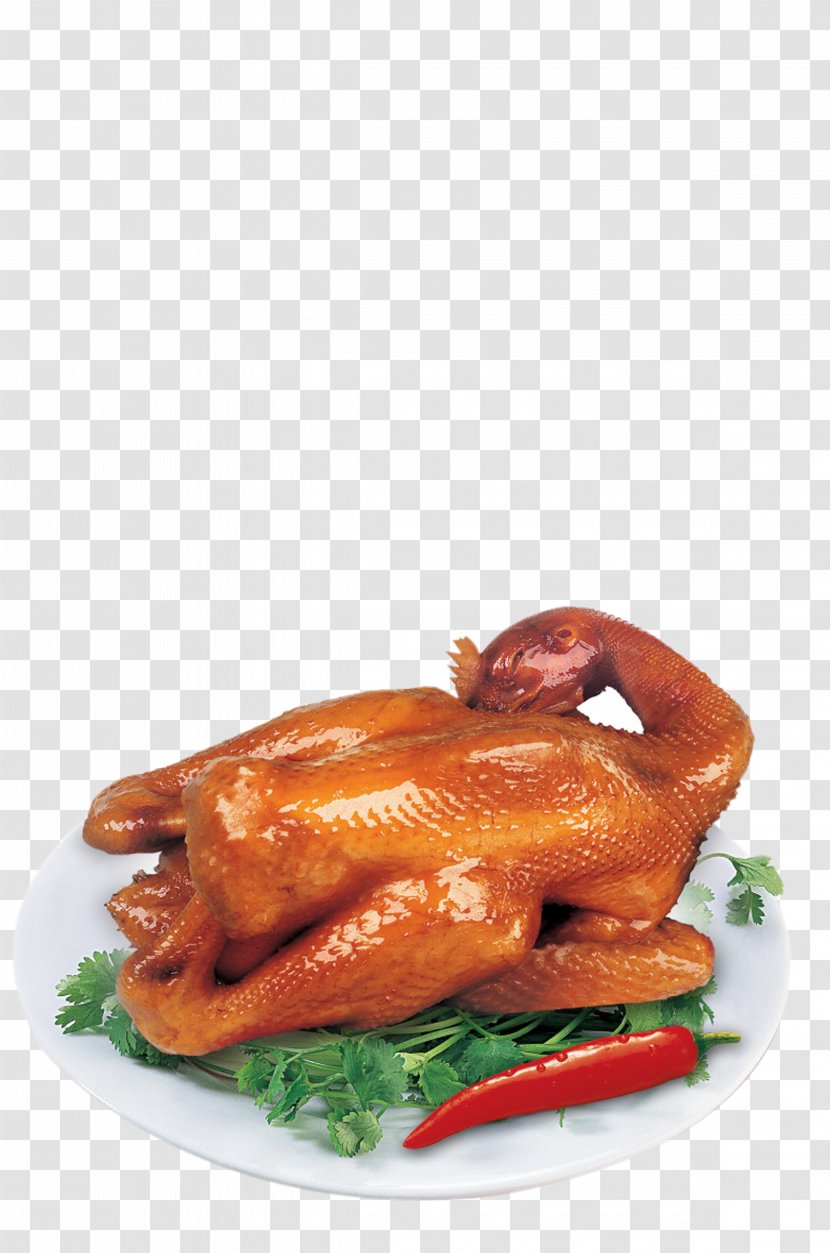 Dezhou Roast Chicken Chinese Cuisine Barbecue - Animal Source Foods Transparent PNG