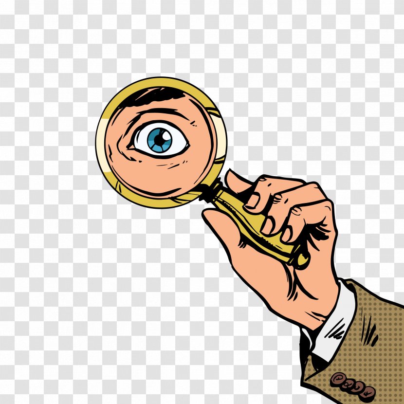 Human Eye Magnifying Glass Illustration - Flower - And Eyes Transparent PNG