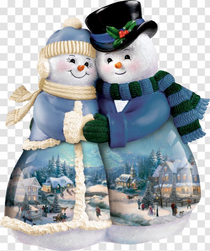 Snowman Figurine Christmas Collectable - Heart - Creative Cute Transparent PNG